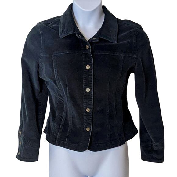 A.M.I. Navy Blue Corduroy Jacket Women's Size Medium - Picture 1 of 6